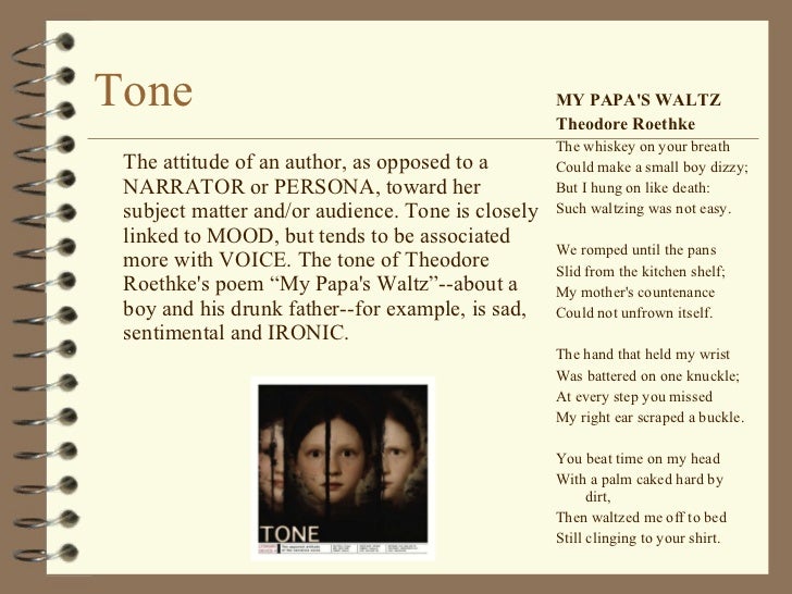 an analysis of tone in theodore roethkes my papas waltz an analysis of tone in theodore roethkes my papas waltz