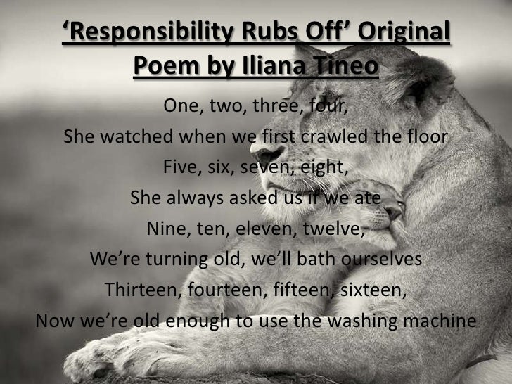responsibility poems
