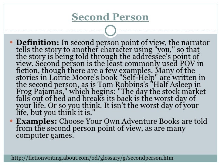 Writing a letter in second person definition