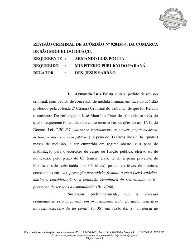 Recurso de revisao minuta