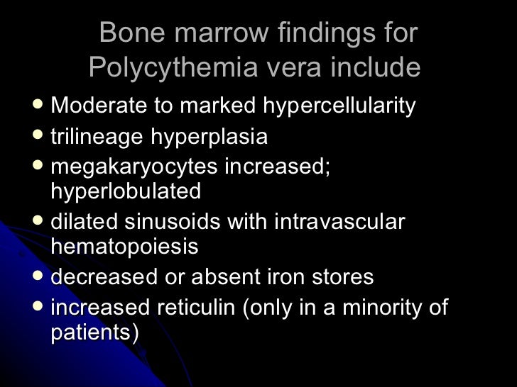 Polycythemia Vera Will Result In