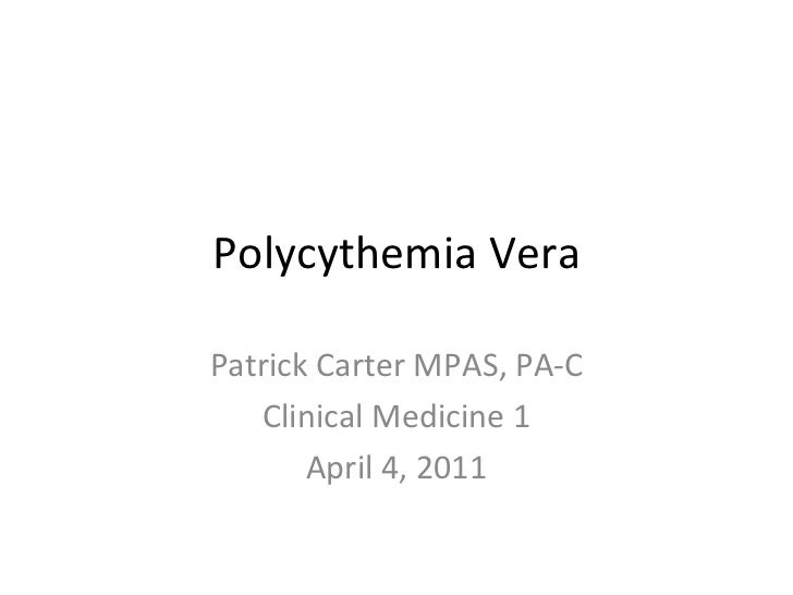Hydroxyurea Polycythemia Rubra Vera