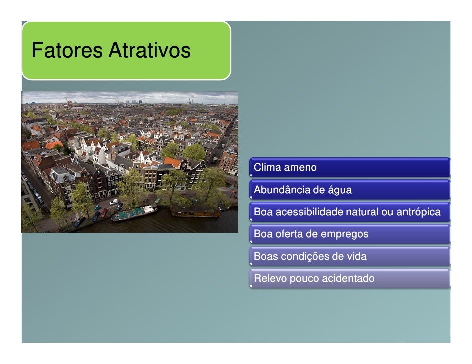 Quais São Os Fatores De Atração De Uma Localidade - FDPLEARN