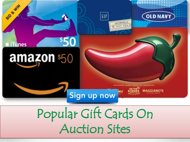 Gift Card Auction Sites - popular gift cards on auction sites Gift Card Auction Sites - popular gift cards on auction sites