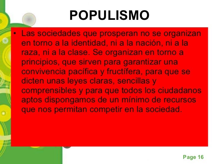 Ciencias Sociales 10 EL POPULISMO EN AMÉRICA LATINA Ciencias Sociales 10 EL POPULISMO EN AMÉRICA LATINA