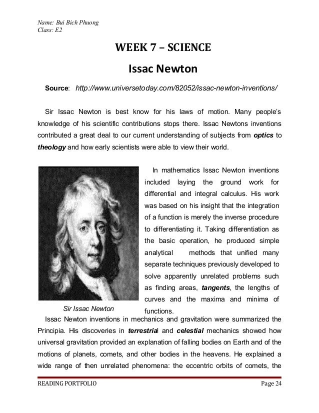 Thesis statement for isaac newtons law of motion