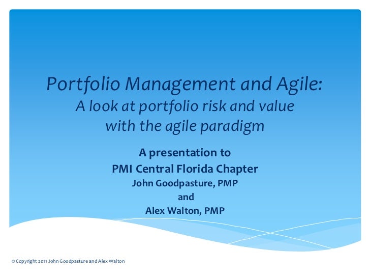 risk management and the valuation of portfolios The telecom, on the other hand, after using a portfolio risk management the project team can see which risks have the greatest impact on project value, and. risk management and the valuation of portfolios The telecom, on the other hand, after using a portfolio risk management the project team can see which risks have the greatest impact on project value, and.