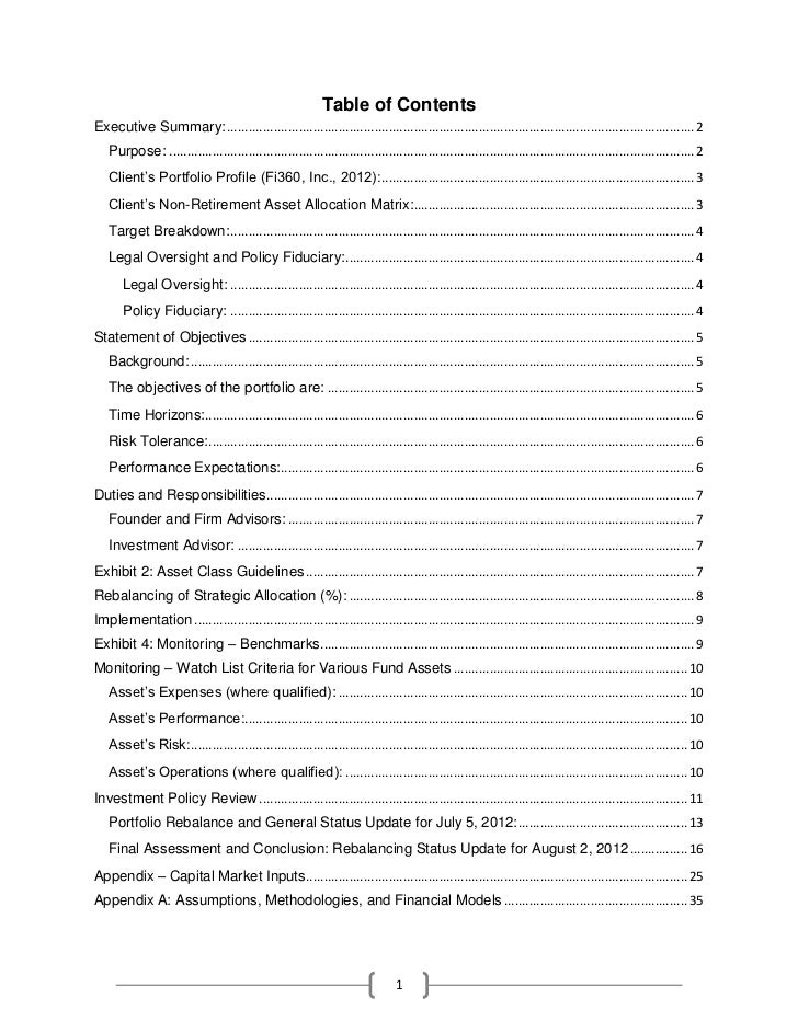 thesis on investment policy thesis on investment policy