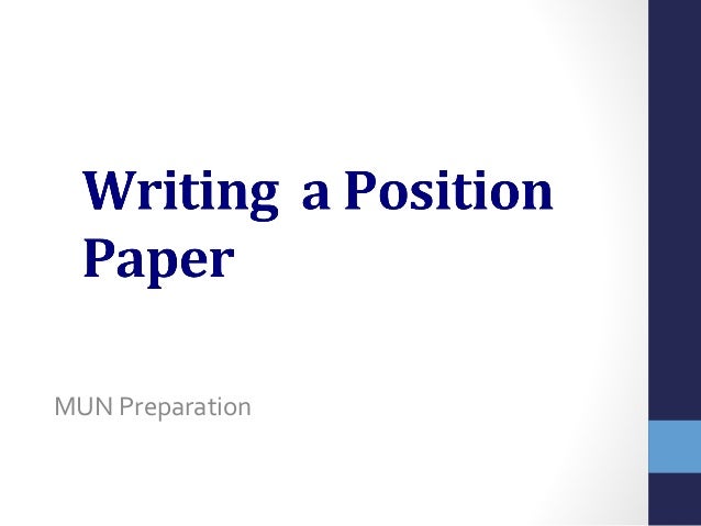 how to write a mun crisis position paper ideas