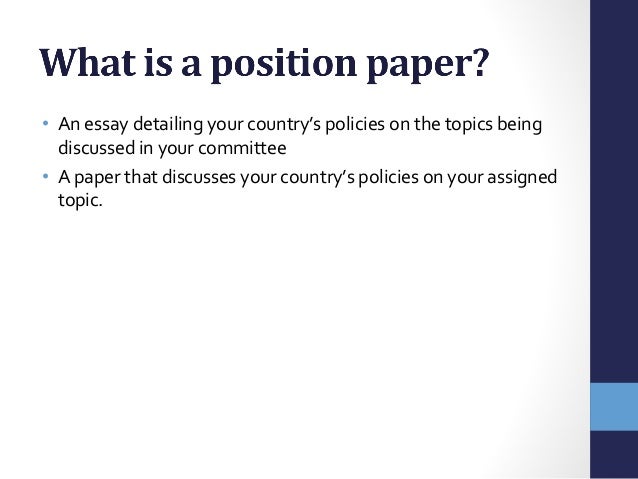 Political science position paper topics