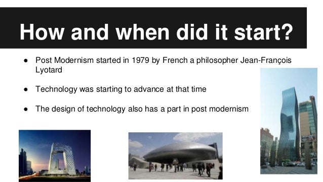 when did postmodernism start