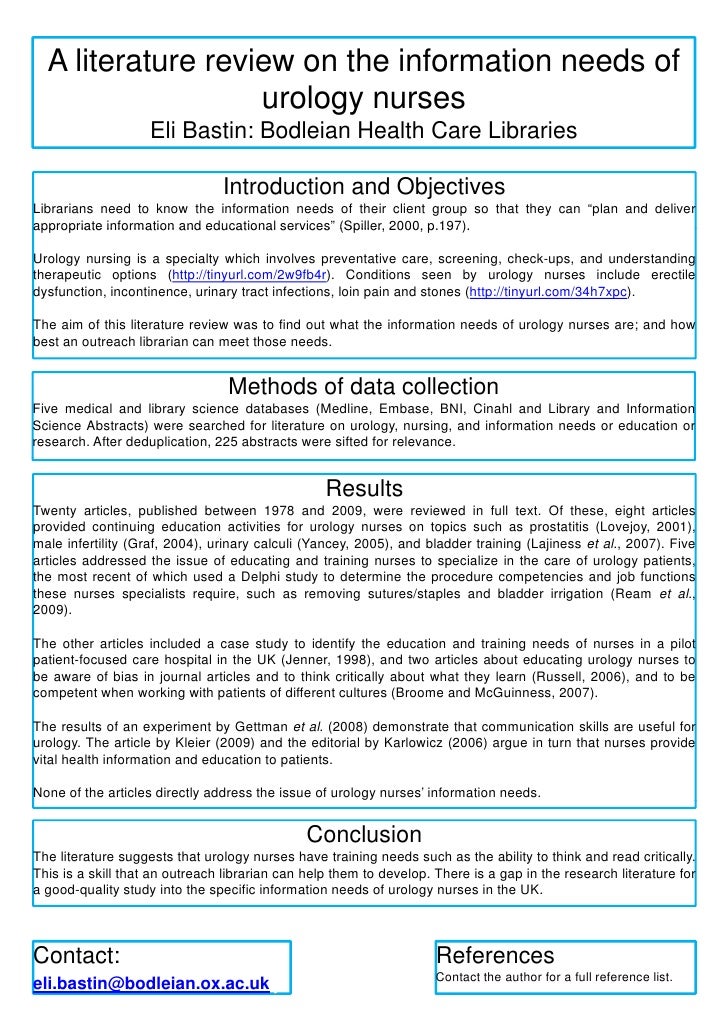 Literature review in nursing research image