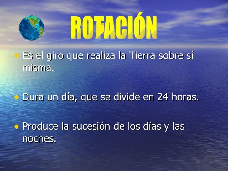 La Tierra: Movimientos y estaciones - home