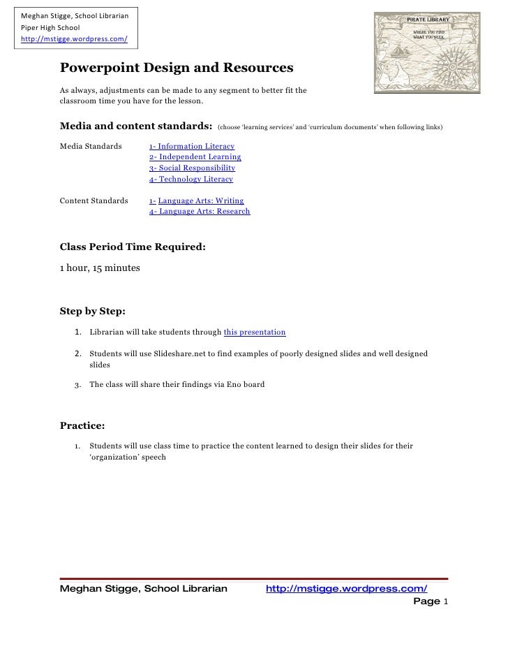 powerpoint lesson plans for high school