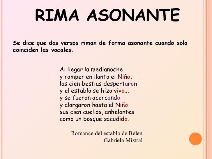 Resultado de imagen para rima asonante