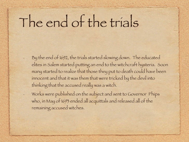 the end of the salem witch trials