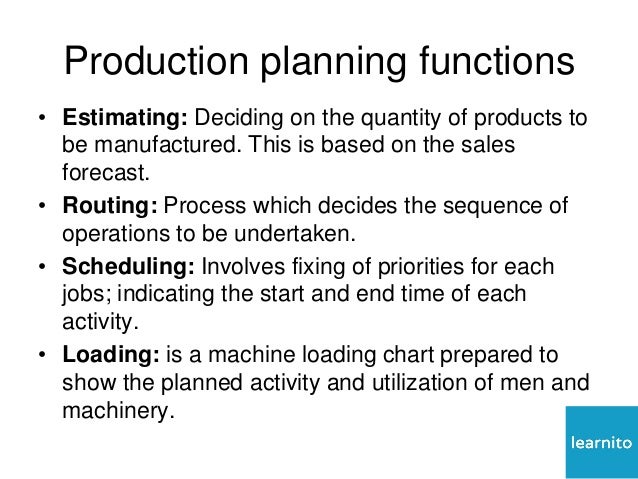 production planning and control production planning and control