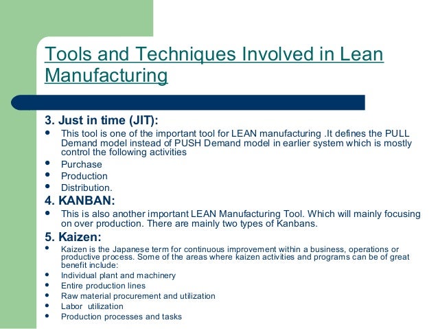 Lean manufacturing case study pdf