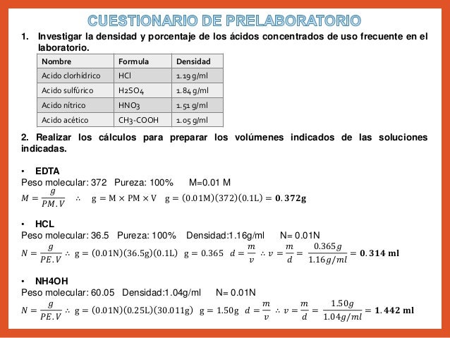 Practica 1. Preparación de soluciones