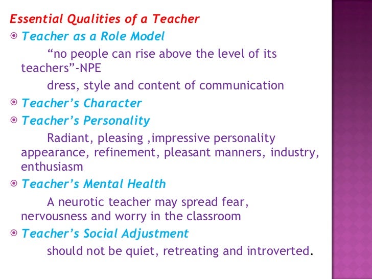 Short essay on qualities of a good teacher