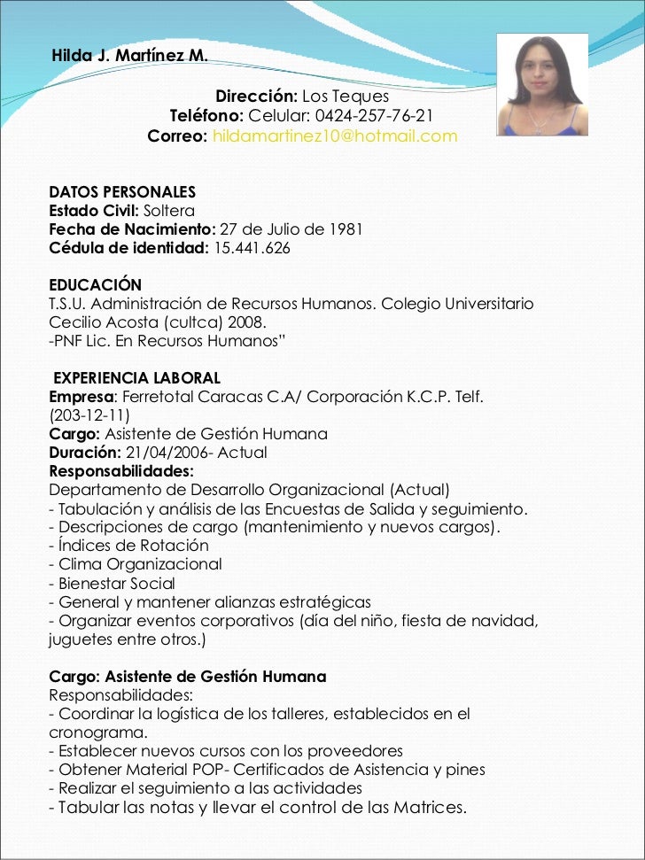 formatos de resumen curricular