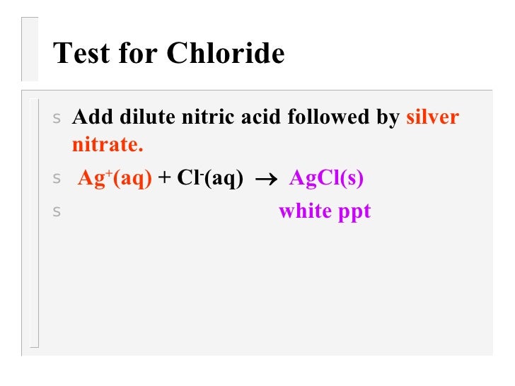 Ppt2 Tests For Anions