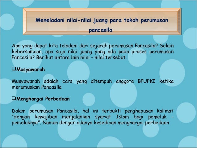 Ppt menghargai nilai-nilai juang dalam proses perumusan ...