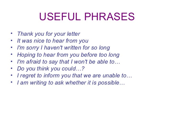 Ppt an informal letter