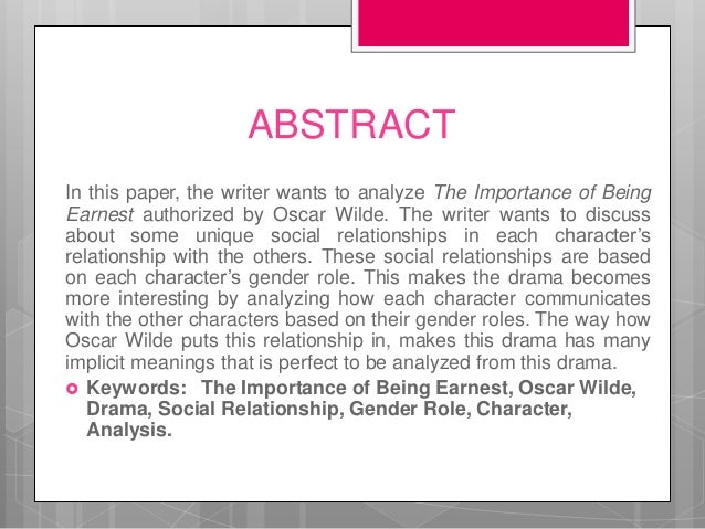 a character analysis of earnest worthing in the importance of being earnest by oscar wilde Complete list of in oscar wilde's the importance of being earnest learn everything you need to know about jack worthing, algernon moncrieff, and more in the importance of being earnest. a character analysis of earnest worthing in the importance of being earnest by oscar wilde Complete list of in oscar wilde's the importance of being earnest learn everything you need to know about jack worthing, algernon moncrieff, and more in the importance of being earnest.