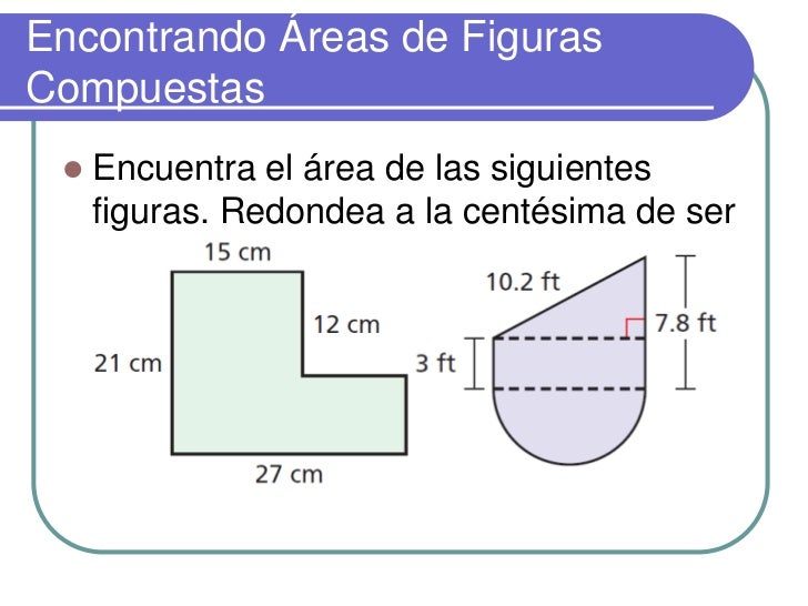 Ejercicios propuestos geometría área compuestas