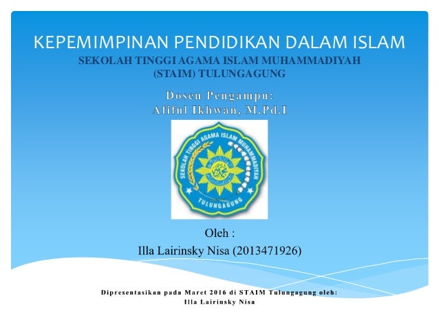 ppt kepemimpinan pendidikan dalam islam ppt kepemimpinan pendidikan dalam islam