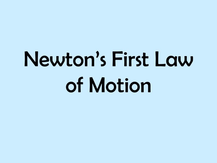 newton first law example