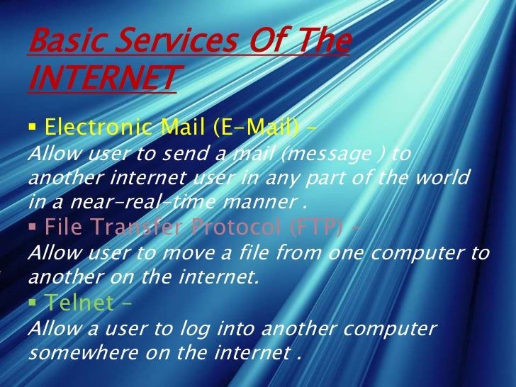 Powerpoint Presentation Internet Services