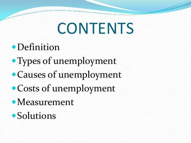 Dissertation papers on unemployment