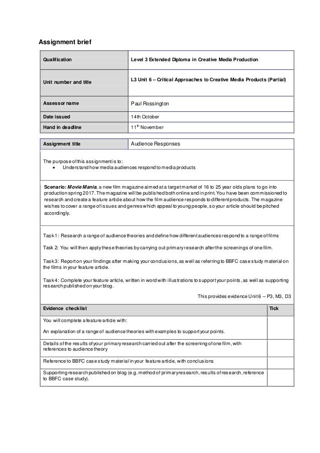 assignment brief unit 1 level 3 Assignment btec level 3 extended diploma in construction and the built environment safety and welfare in construction date due for submission __/__ /__ 1 btec extended diploma in construction unit tutor matthew flynn internal verifier of task/activity (insert here or attach separate brief) see assignment brief. assignment brief unit 1 level 3 Assignment btec level 3 extended diploma in construction and the built environment safety and welfare in construction date due for submission __/__ /__ 1 btec extended diploma in construction unit tutor matthew flynn internal verifier of task/activity (insert here or attach separate brief) see assignment brief.
