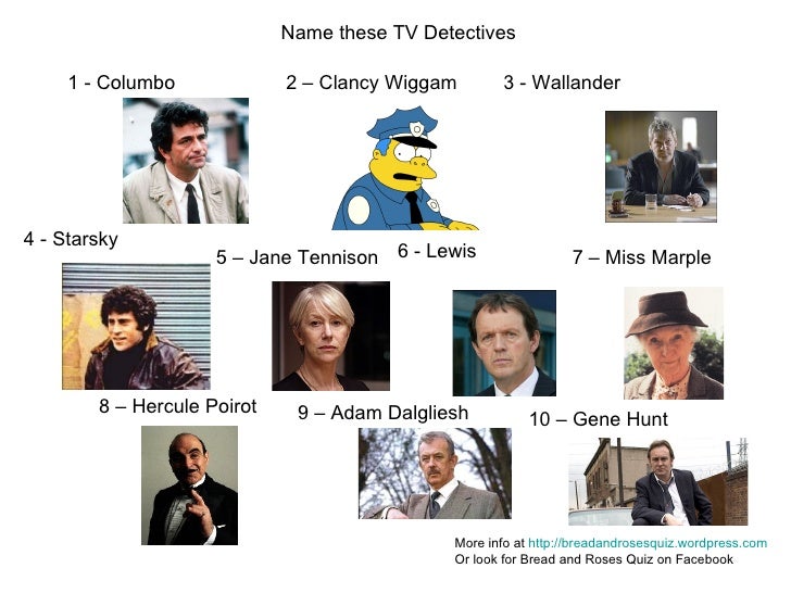 TV Detectives picture quiz