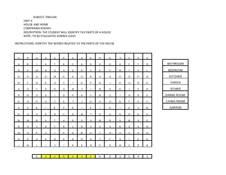 Sopa De Letras Rooms Of House Sopa De Letras Rooms Of House