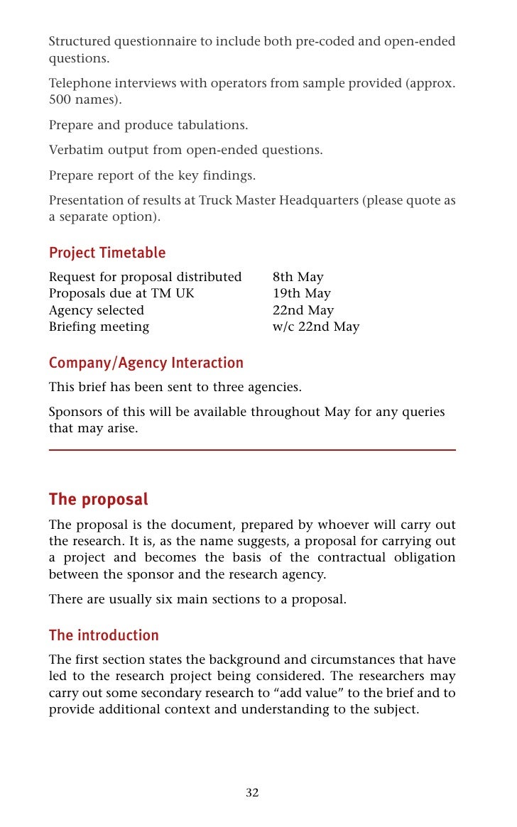 How To Write A Marketing Research Proposal