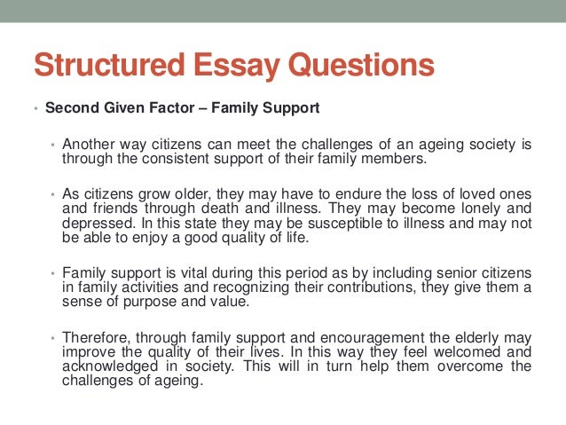 Structured essay question format social studies