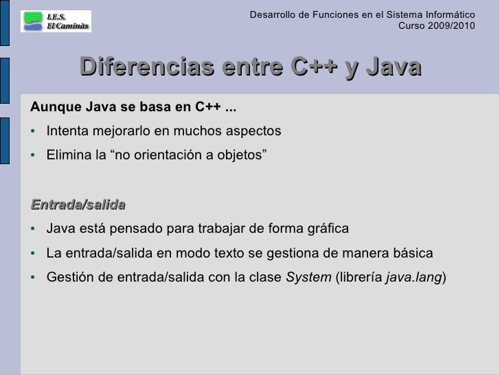 Resultado de imagen para diferencia entre el java y c++