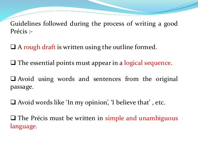 Essay And Precis Writing For Acio