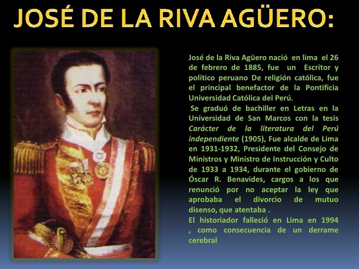 Jose De La Riva Aguero Resumen Corto