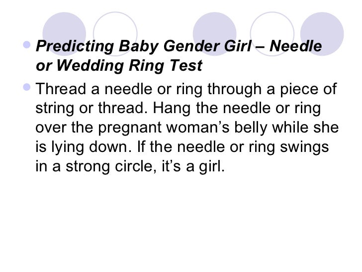 Wedding ring and string pregnancy