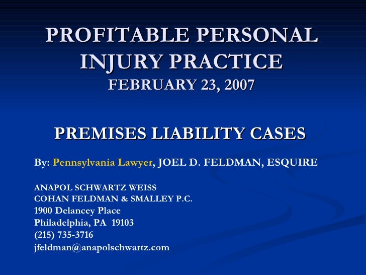 Premises Liability Legal Definitions for your Premises LawSuit
