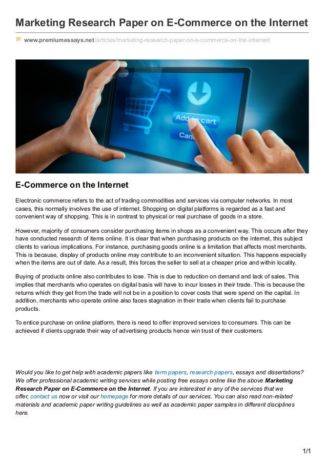 research paper on e commerce research paper on e commerce