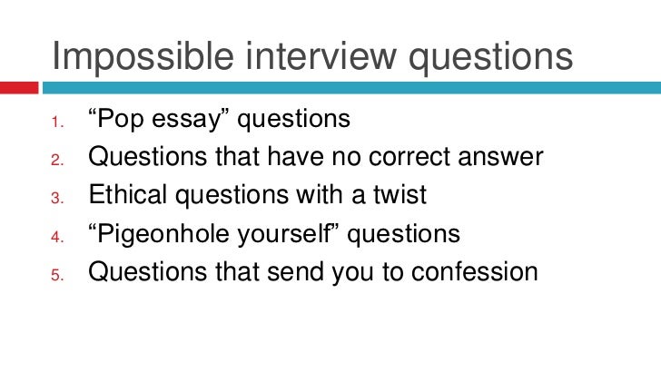 Essay for job interview