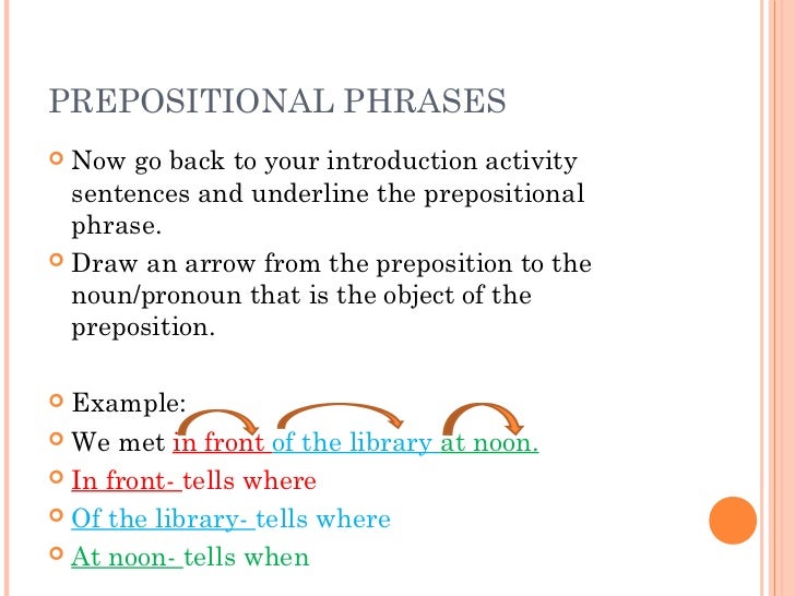 prepositions compound sentence example