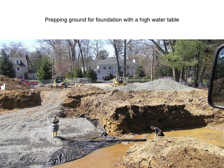 Prepping For Foundation With High Watertable