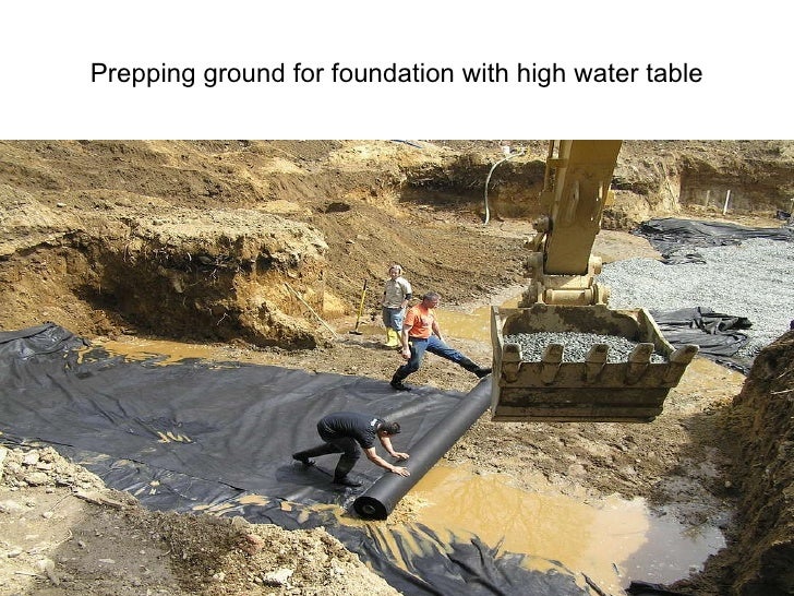 Prepping For Foundation With High Watertable