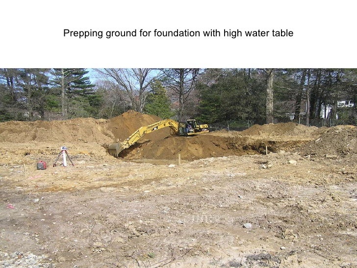 Prepping For Foundation With High Watertable